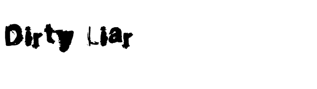 Dirty Liar font preview