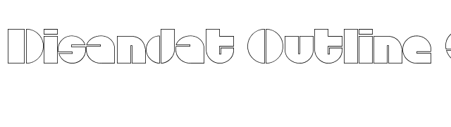 Disandat Outline SF font preview