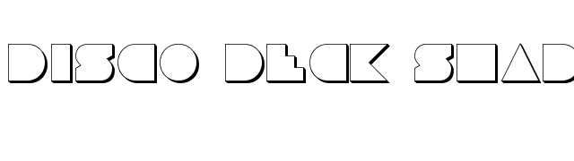 Disco Deck Shadow font preview