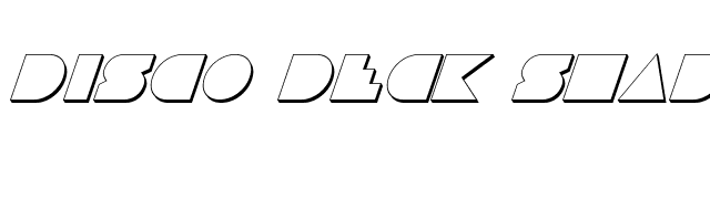 Disco Deck Shadow Italic font preview