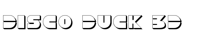 Disco Duck 3D font preview