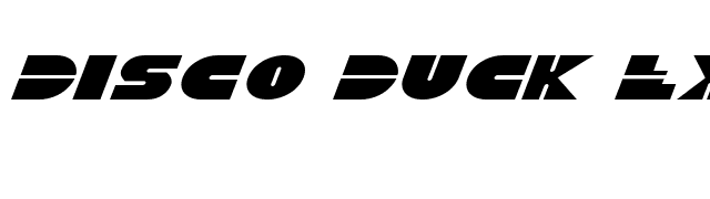 Disco Duck Expanded Italic font preview