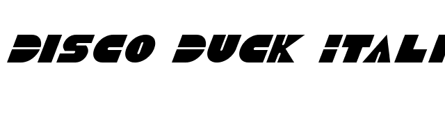 Disco Duck Italic font preview