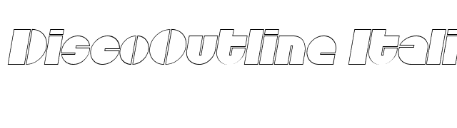 DiscoOutline Italic font preview