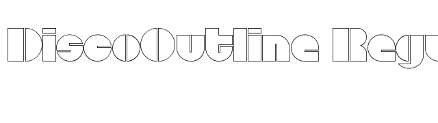 DiscoOutline Regular font preview