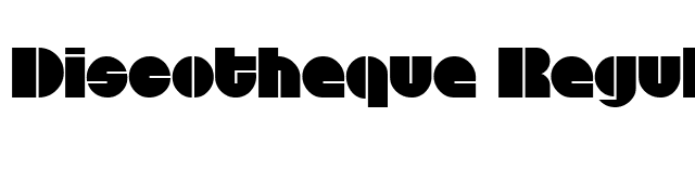 Discotheque Regular font preview