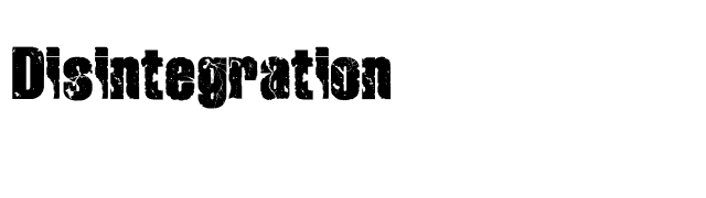 Disintegration font preview