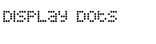 Display Dots font preview