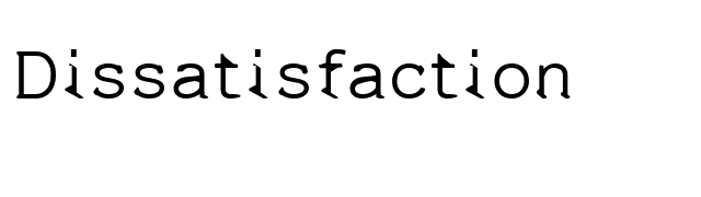 Dissatisfaction font preview