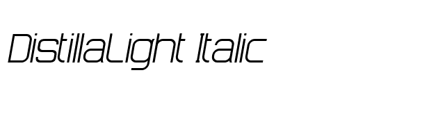 DistillaLight Italic font preview