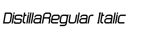 DistillaRegular Italic font preview