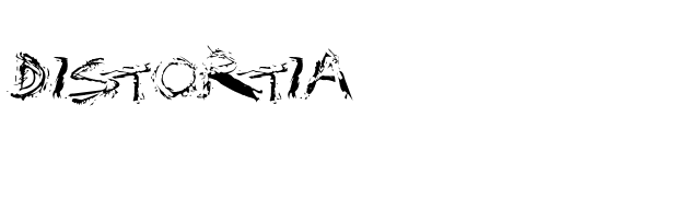 Distortia font preview