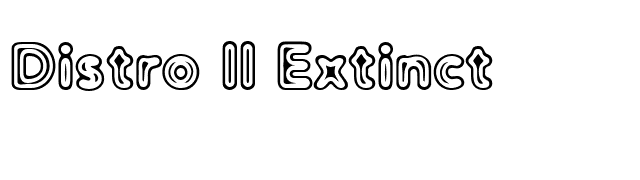 Distro II Extinct font preview