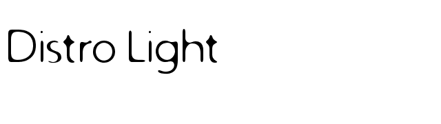 Distro Light font preview