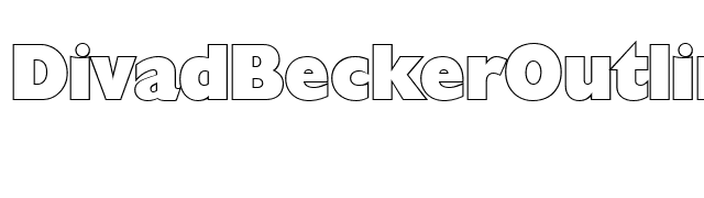 DivadBeckerOutline-Bold font preview