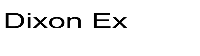 Dixon Ex font preview