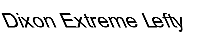 Dixon Extreme Lefty font preview