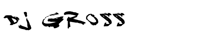 DJ Gross font preview