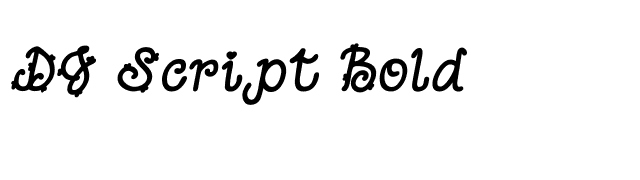 DJ Script Bold font preview