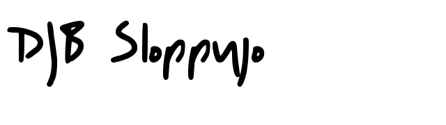 DJB Sloppyjo font preview