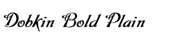 Dobkin Bold Plain font preview