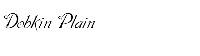 Dobkin Plain font preview