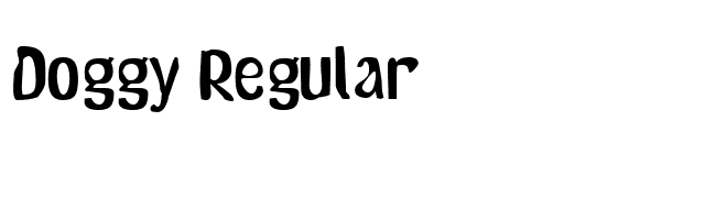 Doggy Regular font preview