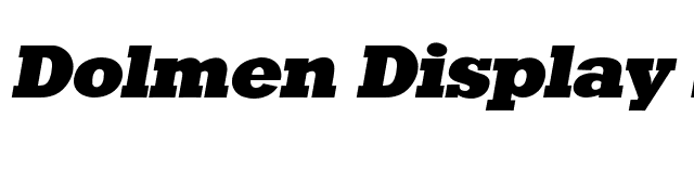 Dolmen Display SSi Italic font preview