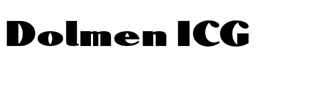 Dolmen ICG font preview