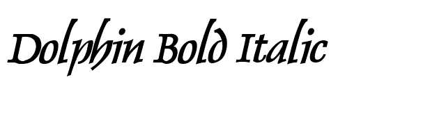 Dolphin Bold Italic font preview