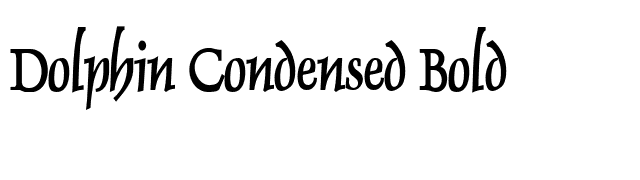 Dolphin Condensed Bold font preview