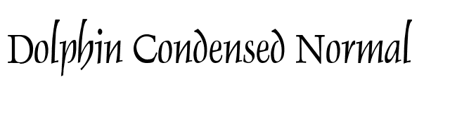 Dolphin Condensed Normal font preview