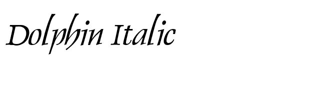 Dolphin Italic font preview