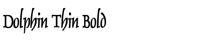 Dolphin Thin Bold font preview