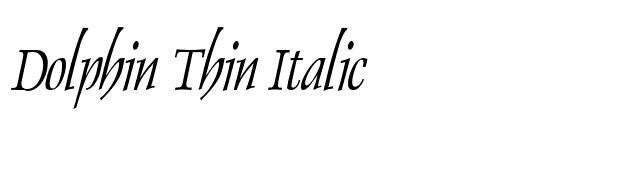 Dolphin Thin Italic font preview