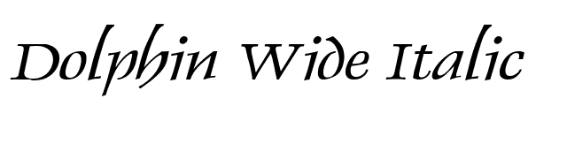 Dolphin Wide Italic font preview