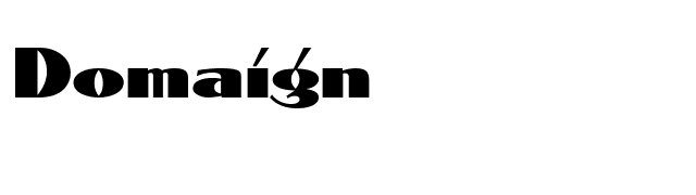 Domaign font preview