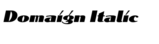 Domaign Italic font preview