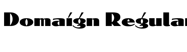 Domaign Regular font preview