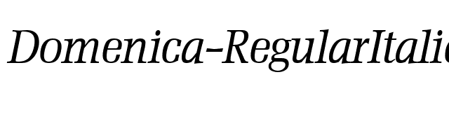 Domenica-RegularItalic font preview