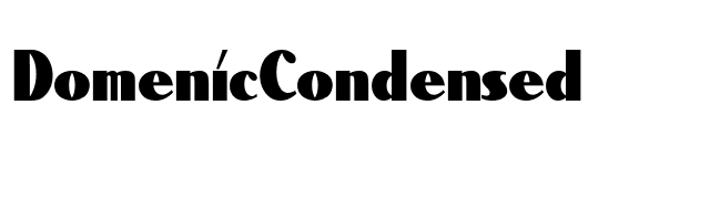 DomenicCondensed font preview