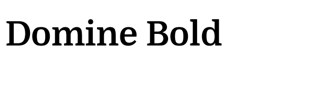 Domine Bold font preview