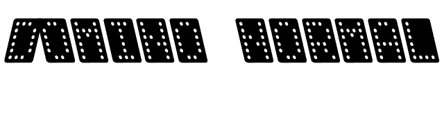 Domino normal kursiv font preview