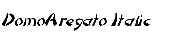 DomoAregato Italic font preview