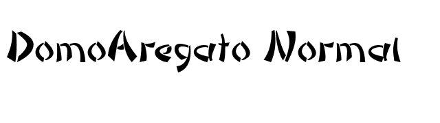 DomoAregato Normal font preview