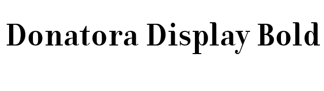 Donatora Display Bold font preview