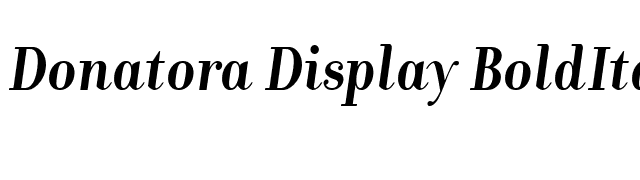 Donatora Display BoldItalic font preview