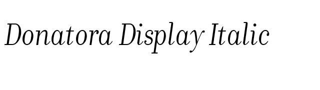 Donatora Display Italic font preview