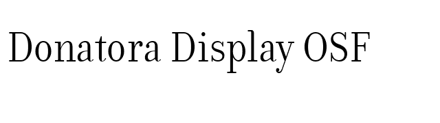 Donatora Display OSF font preview