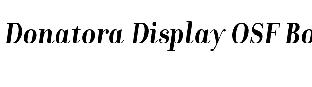 Donatora Display OSF BoldItalic font preview